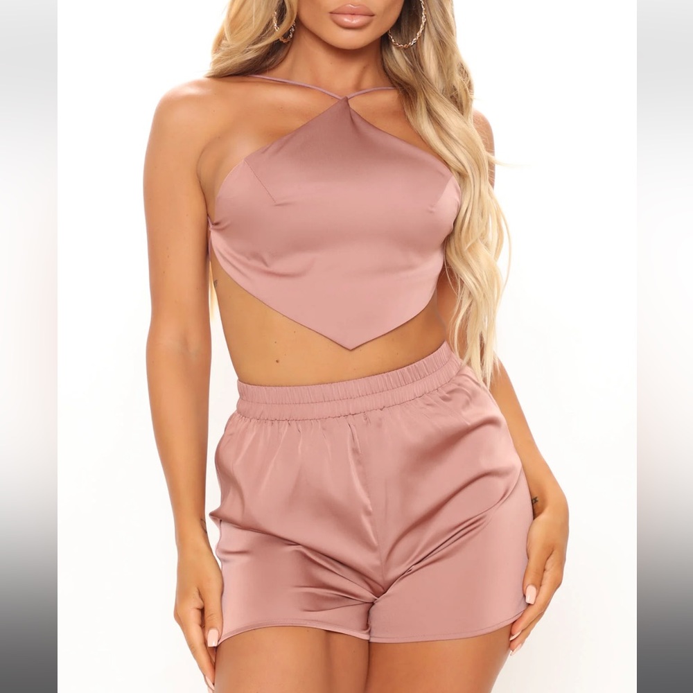 BNWT Satin Short Set